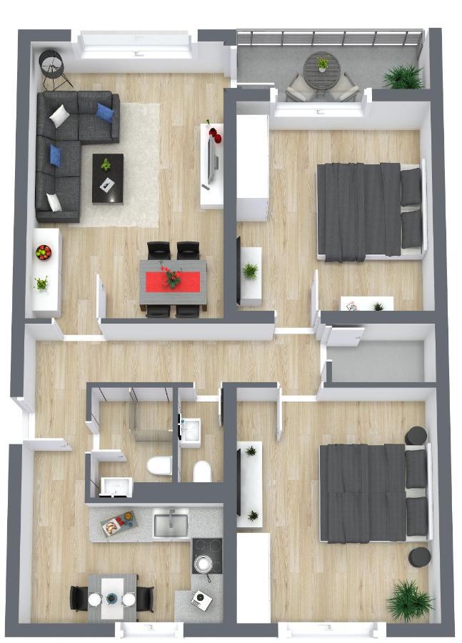 Apartment Eastside Mit 3 Zimmern Fur Bis Zu 5 Personen Mit Balkon Friedrichshafen Ngoại thất bức ảnh